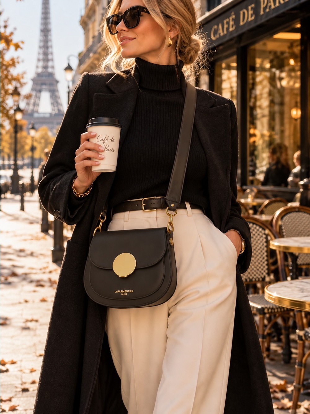 Le Parmentier Yucca Black Leather Bag – Made in Italy